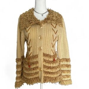 Stylish Tan and Brown Women's Cardigan